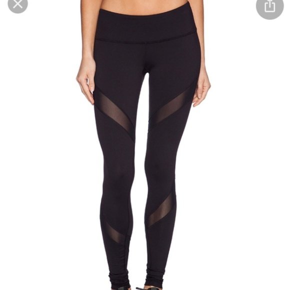 Revolve Pants - Rese | Revolve Black Mia Mesh Detailing Leggings